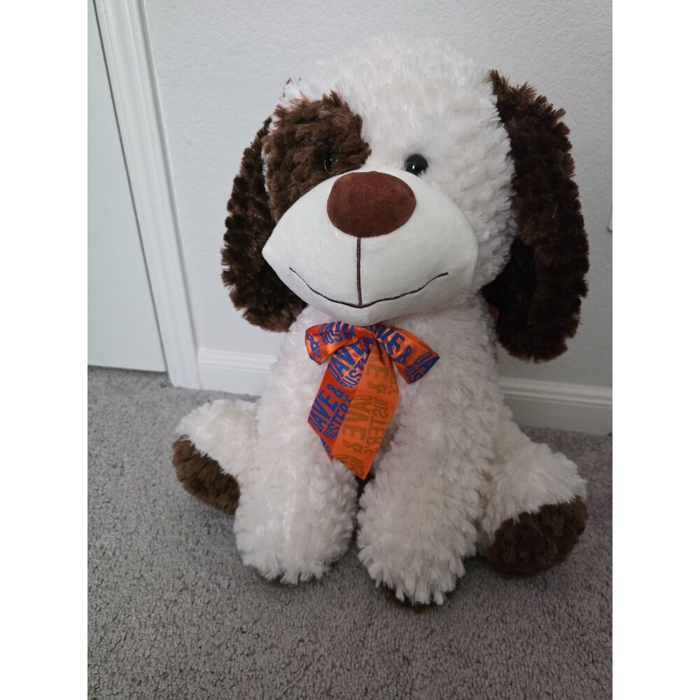 Dave & Busters puppy Dog White & Brown.